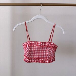 COLSIE Gingham Woven Bandeau Bralette